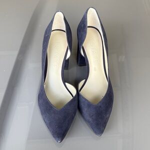 1. State Women's Dark Blue Suede Heels